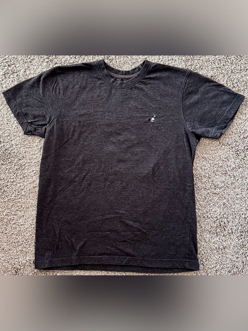 Staple Charcoal Grey SS Crew Neck Tee w/Small Embroidered Pigeon Logo